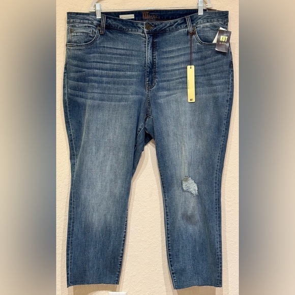 NEW KUT From The Kloth Women’s Katy High Rise Ankle Straight Jeans Plus Size 20W - Picture 2 of 12